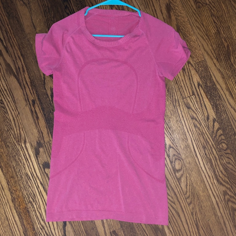 Lululemon Bright Pink Short-Sleeve Tee